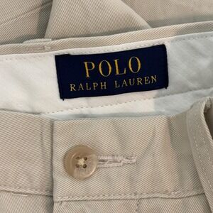 Polo Ralph Lauren Khaki Chino Pants Classic Fit Size 34 x 31 Flat Front Beige